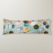 Coussins Longs Motif Abstrait brosse et Pointe Polka (Devant)