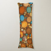 Coussins Longs motif abstrait : cercles bruns (Devant (Vertical))