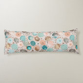 Coussins Longs Motif Abstrait chatoyant en Turquoise, Rose (Dos)