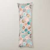 Coussins Longs Motif Abstrait chatoyant en Turquoise, Rose (Dos (Vertical))