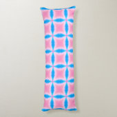 Coussins Longs Motif Abstrait de Carrés rose et bleu (Dos (Vertical))