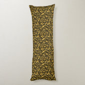 Coussins Longs Motif abstrait de feuille d'or (Dos (Vertical))