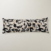 Coussins Longs Motif abstrait de léopard bohème africain  (Dos)