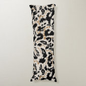 Coussins Longs Motif abstrait de léopard bohème africain  (Devant (Vertical))