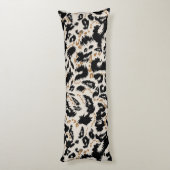 Coussins Longs Motif abstrait de léopard bohème africain  (Dos (Vertical))