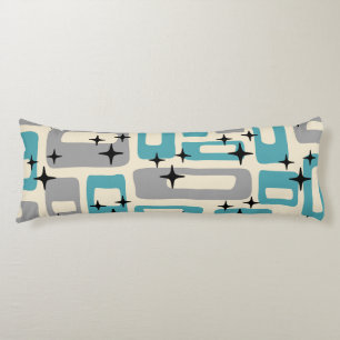 Coussins Longs Motif Abstrait Moderne du Milieu du Siècle