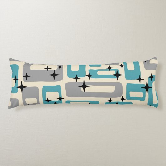 Coussins Longs Motif Abstrait Moderne du Milieu du Siècle (Devant)