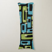 Coussins Longs Motif Abstrait moderne du milieu du siècle (Devant (Vertical))