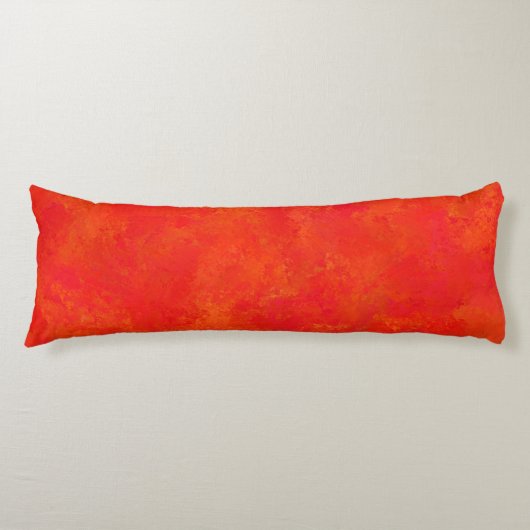 Coussins Longs Motif abstrait orange rouge (Devant)