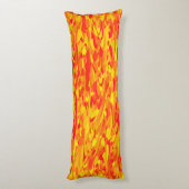 Coussins Longs Motif Abstrait orange rouge jaune (Dos (Vertical))