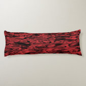 Coussins Longs Motif Abstrait Rouge Noir (Dos)
