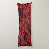 Coussins Longs Motif Abstrait Rouge Noir (Dos (Vertical))