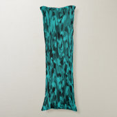 Coussins Longs Motif Abstrait Sarcelle Noir (Devant (Vertical))