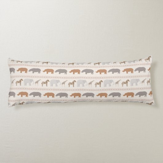 Coussins Longs Motif africain 1 d'animaux (Dos)