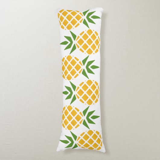 Coussins Longs Motif ananas | Couleur Arrière - plan modifiable (Devant (Vertical))