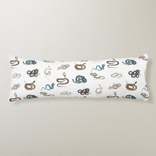 Coussins Longs Motif animal reptile de serpents colorés (Devant)