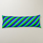 Coussins Longs Motif arc-en-ciel bleu vert abstrait 3D (Dos)