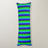 Coussins Longs Motif arc-en-ciel bleu vert abstrait 3D (Dos (Vertical))