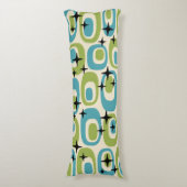Coussins Longs Motif atomique moderne du milieu du siècle (Devant (Vertical))