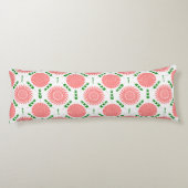 Coussins Longs motif aux fleurs roses (Dos)