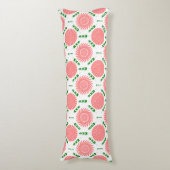 Coussins Longs motif aux fleurs roses (Devant (Vertical))