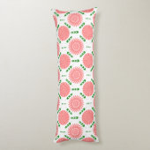 Coussins Longs motif aux fleurs roses (Dos (Vertical))