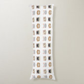 Coussins Longs Motif avec de mignonnes têtes de chat (Devant (Vertical))