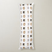 Coussins Longs Motif avec de mignonnes têtes de chat (Dos (Vertical))