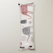 Coussins Longs motif avec de mignons éléphants et girafes géant (Dos (Vertical))