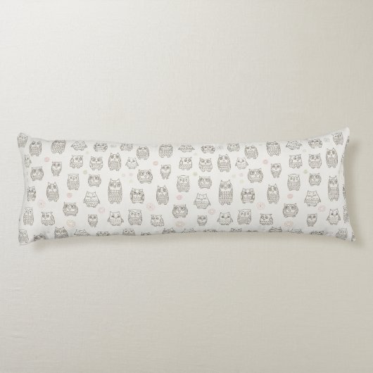 Coussins Longs Motif avec des hiboux (Dos)