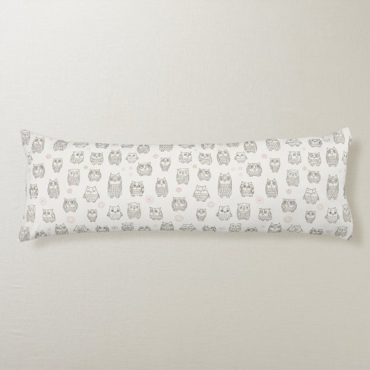 Coussins Longs Motif avec des hiboux (Devant)