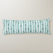 Coussins Longs Motif avec des oiseaux et des arbres (Dos)