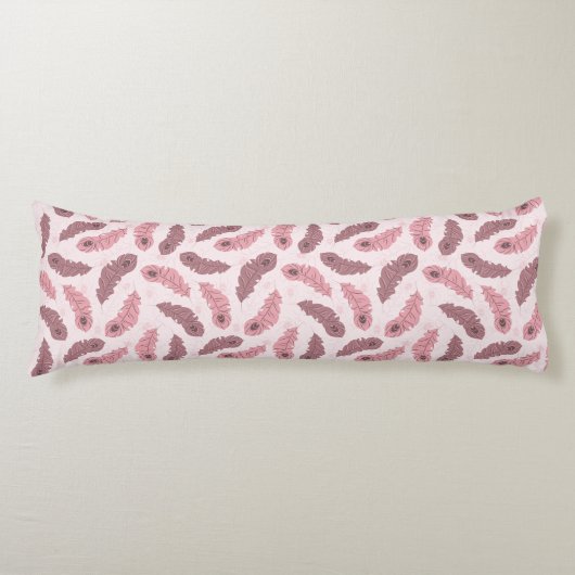 Coussins Longs motif avec des plumes de paon (Devant)