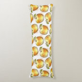 Coussins Longs Motif avec la pomme jaune (Devant (Vertical))