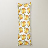 Coussins Longs Motif avec la pomme jaune (Dos (Vertical))