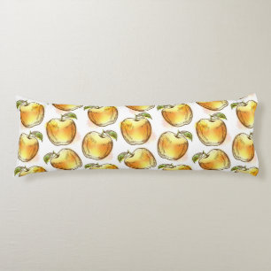 Coussins Longs Motif avec la pomme jaune