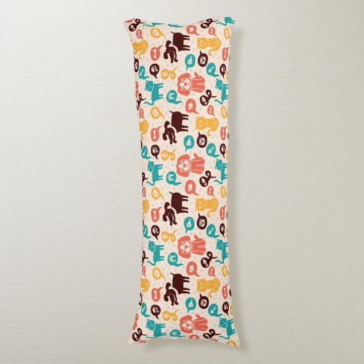 Coussins Longs Motif avec les chats et les chiens drôles (Devant (Vertical))