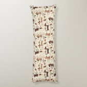 Coussins Longs motif avec les chiens mignons (Dos (Vertical))