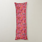 Coussins Longs Motif avec les oiseaux et les chats mignons (Dos (Vertical))