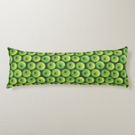 Coussins Longs Motif avec les pommes vertes (Devant)