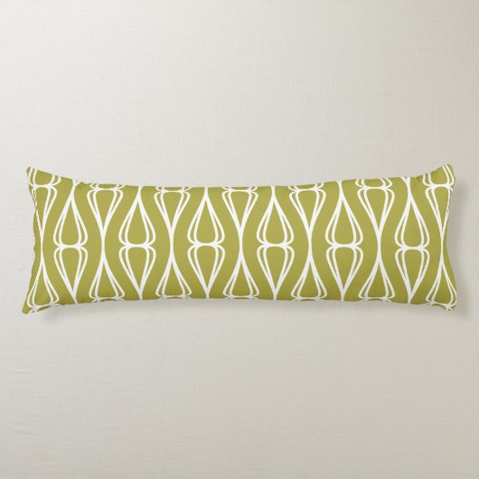 Coussins Longs Motif blanc d'olive moderne (Devant)