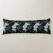 Coussins Longs Motif blanc d'orchidées d'aquarelle (Devant)