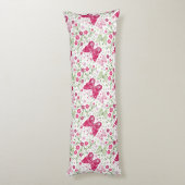 Coussins Longs Motif blanc floral (Dos (Vertical))