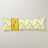 Coussins Longs Motif blanc nommé personnalisé du base-ball (Dos)