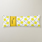 Coussins Longs Motif blanc nommé personnalisé du base-ball (Devant)