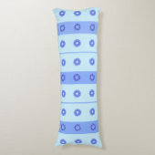 Coussins Longs Motif bleu clair Fleurs bleu foncé (Devant (Vertical))