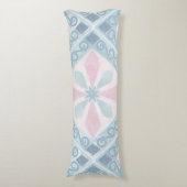 Coussins Longs motif bleu en forme de diamant (Devant (Vertical))