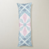 Coussins Longs motif bleu en forme de diamant (Dos (Vertical))