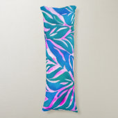Coussins Longs Motif bleu-vert tropical (Devant (Vertical))