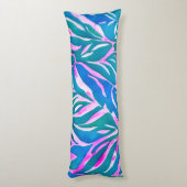 Coussins Longs Motif bleu-vert tropical (Dos (Vertical))